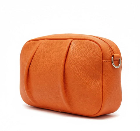 Pebbled Orange Crossbody Bag – main view