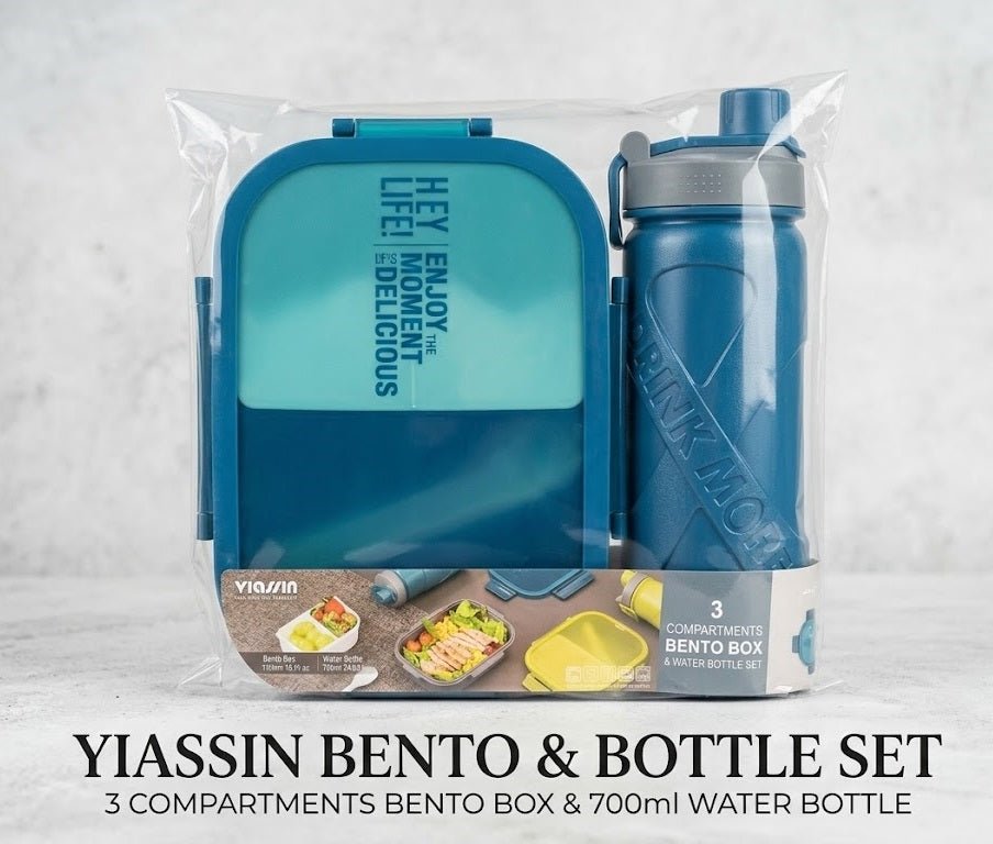 3-Compartment Bento Box & Bottle Set