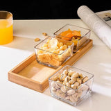 3-Piece Square Storage Jar Set with Tray