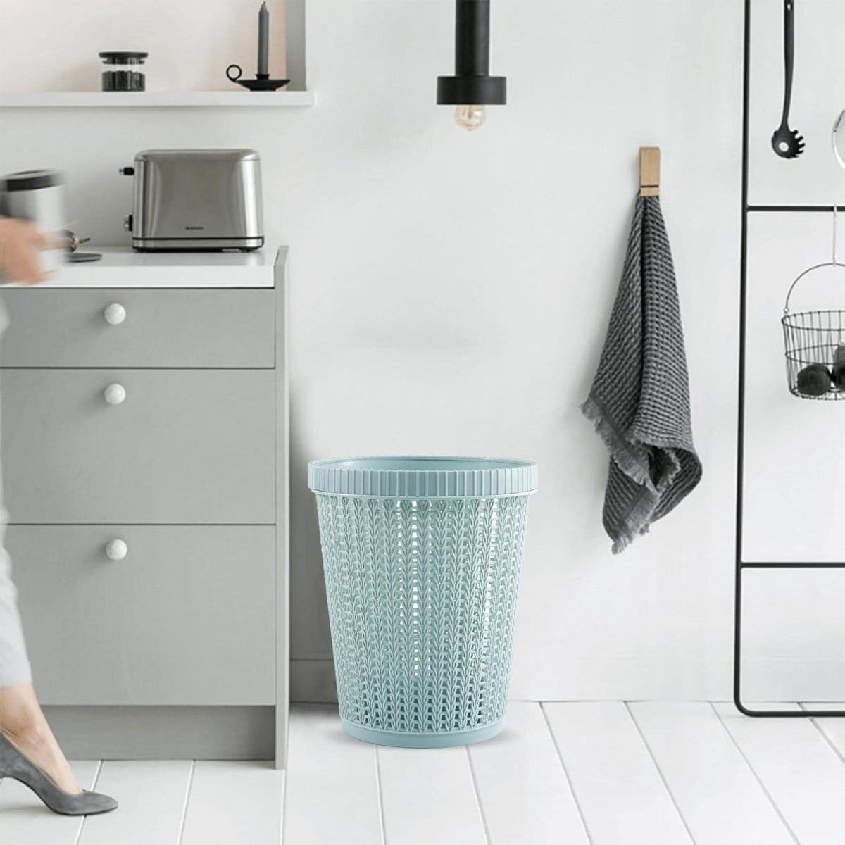 Woven Pattern Waste Bin