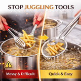 Mesh Strainer Food Tongs – details