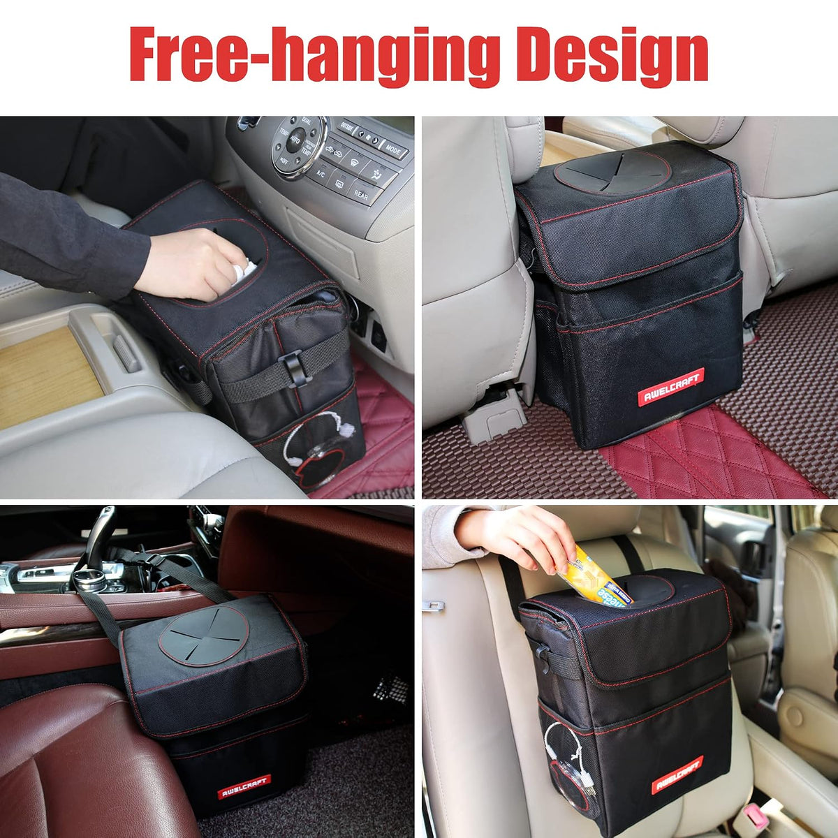 Car Backseat Trash Bin & Organizer
