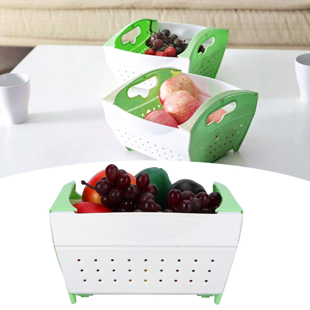 Collapsible Plastic Storage Basket