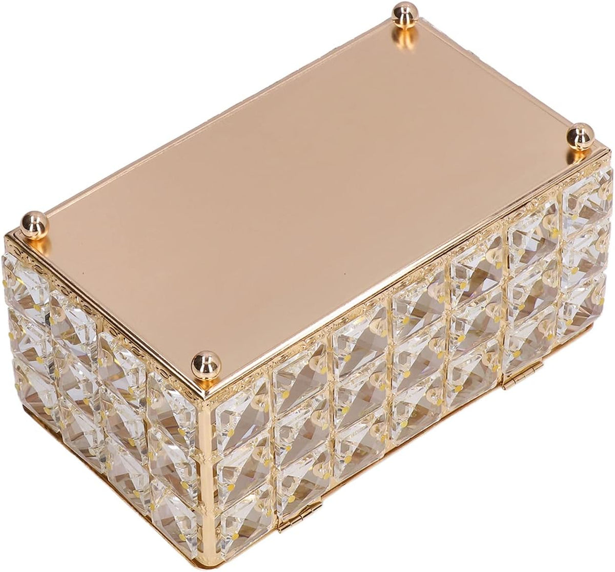 Luxury Crystal Tissue Box – close-up