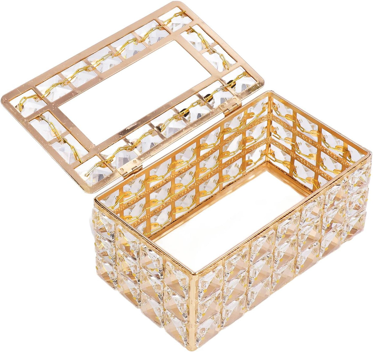 Luxury Crystal Tissue Box – in use