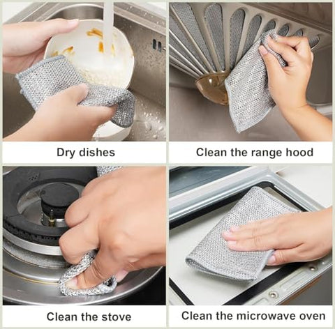 Metallic Mesh Dish Cloth – front view
