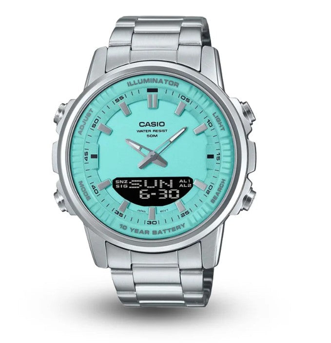 Turquoise Dial Men Watch - close-up | Qamaira UAE