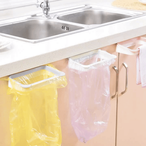 Towel & Trash Bag Holder – front view