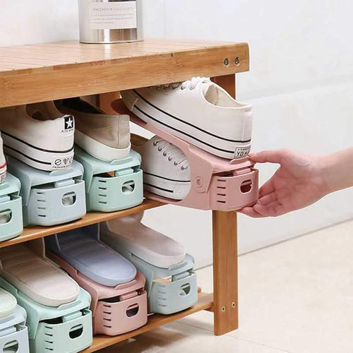 Adjustable shoe slot organizer