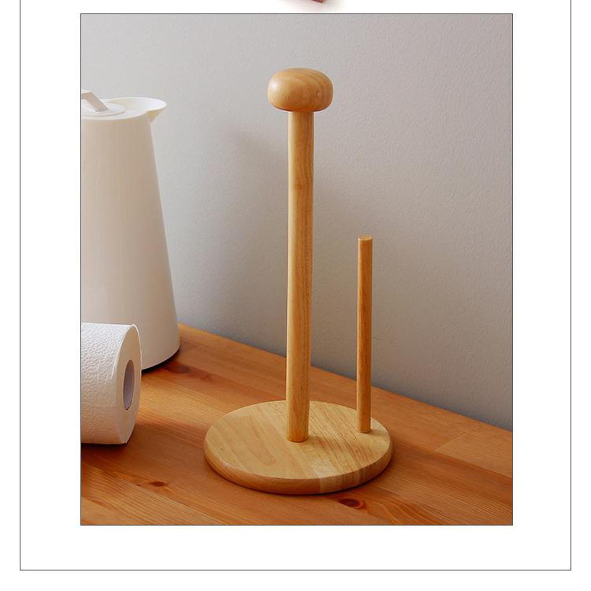 Bamboo Paper Towel Stand