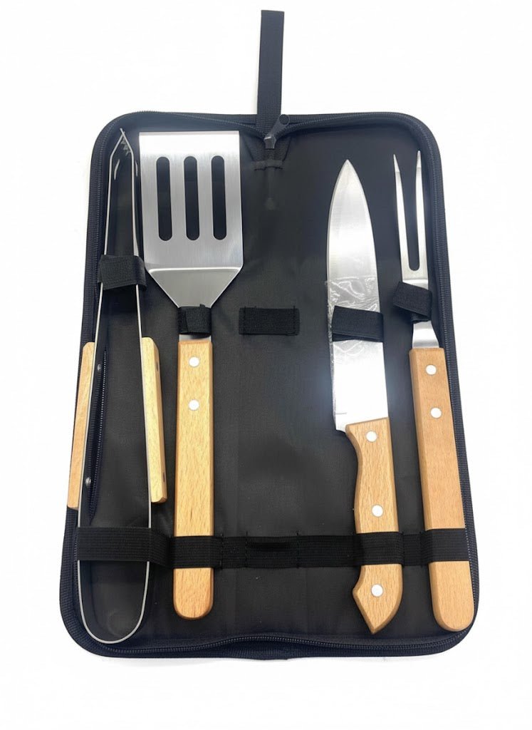 BBQ Grill Tool Set - in use | Qamaira UAE