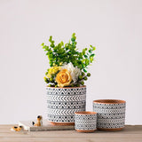 Ceramic Flower Pots Nordic Style Geometric Flower Pots – details