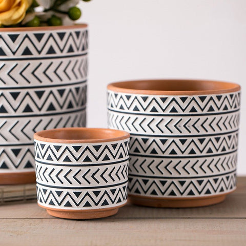 Ceramic Flower Pots Nordic Style Geometric Flower Pots – main view