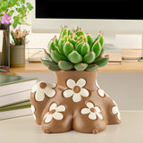 Creative Resin Body Art Flowerpot Home Decor – in use