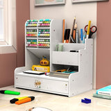 Desktop Organizer Box with Drawer – front view