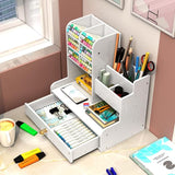 Desktop organizer box with drawer