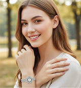 Elegant Pearl Halo Watch – main view