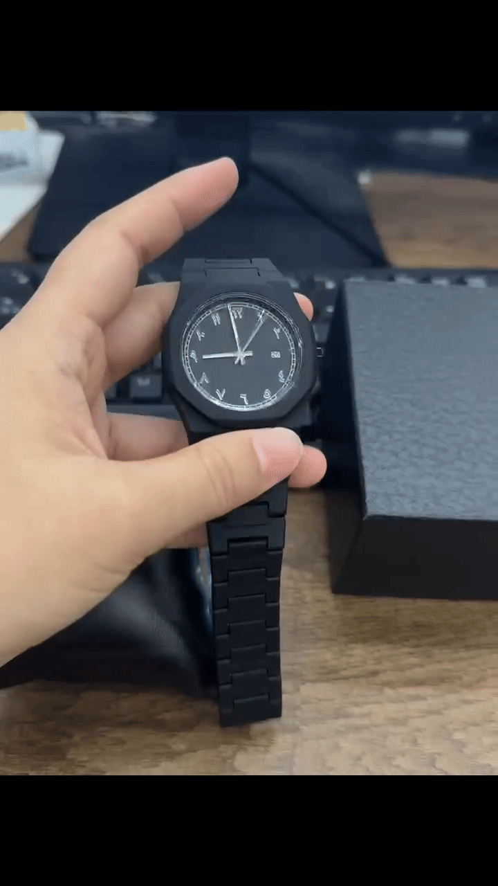 Stainless Steel Arabic Watch - details | Qamaira UAE