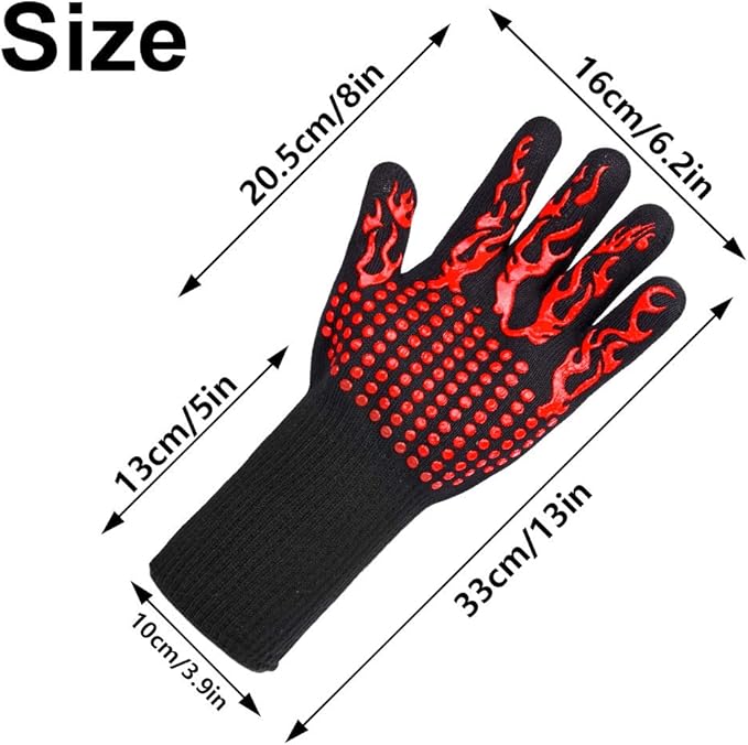 Heat Resistant BBQ Oven Gloves – close-up