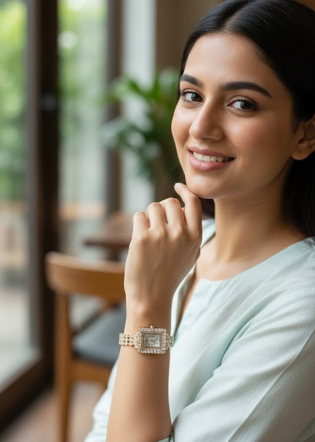 Imperial Square Halo Watch - details | Qamaira UAE