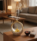 Islamic Round Crescent Frame with Hanging Golden Dome