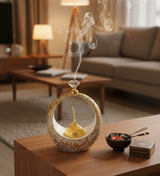 Islamic Round Crescent Frame with Hanging Golden Dome – main view