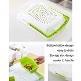 Cutting Board with Drain Basket