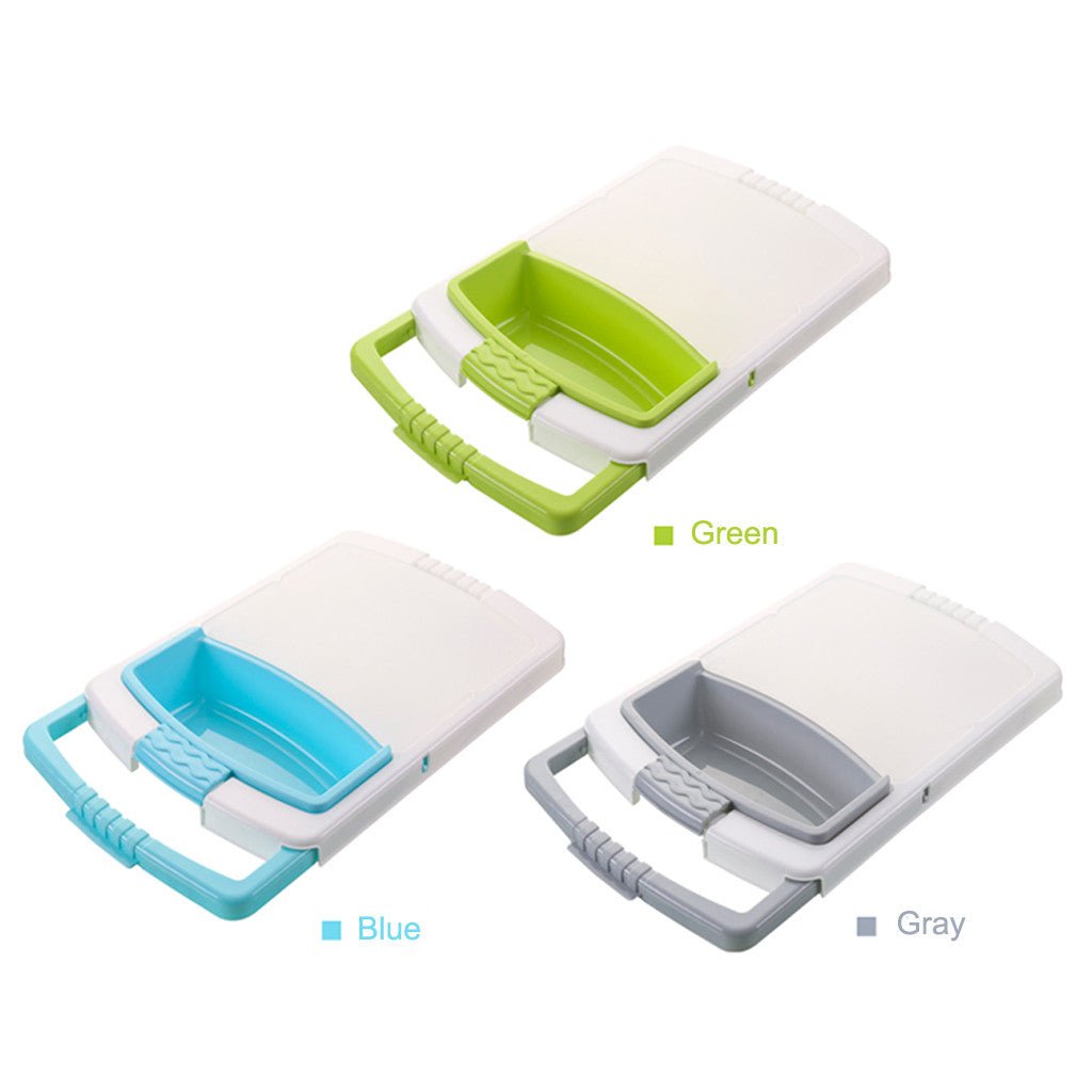 Cutting Board with Drain Basket