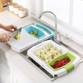 Cutting Board with Drain Basket