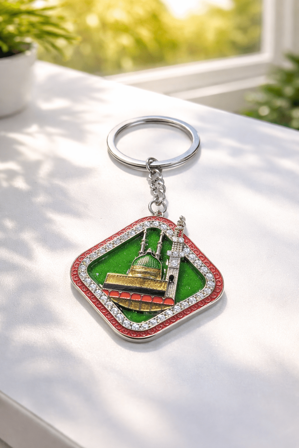 Madina Shareef Metal Keychain - details | Qamaira UAE