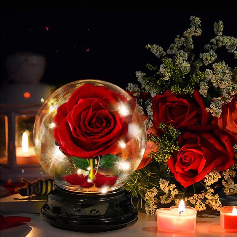 Mother Day Gift Dried Flowers Eternal Real Rose Home Decor – in use