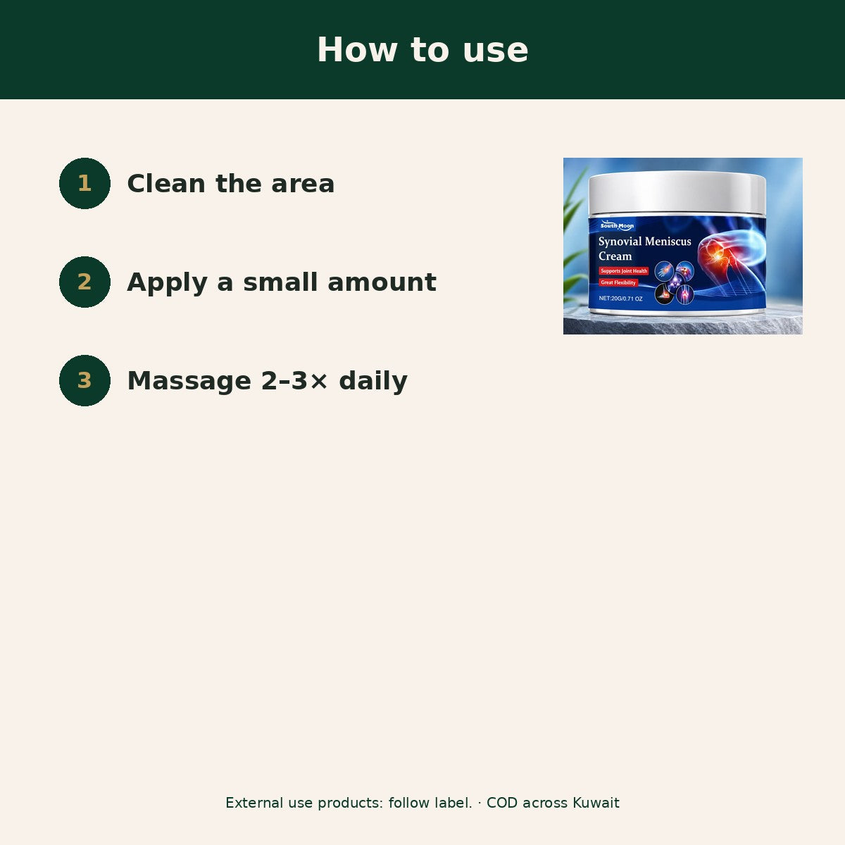 Joint Comfort Ointment — howto