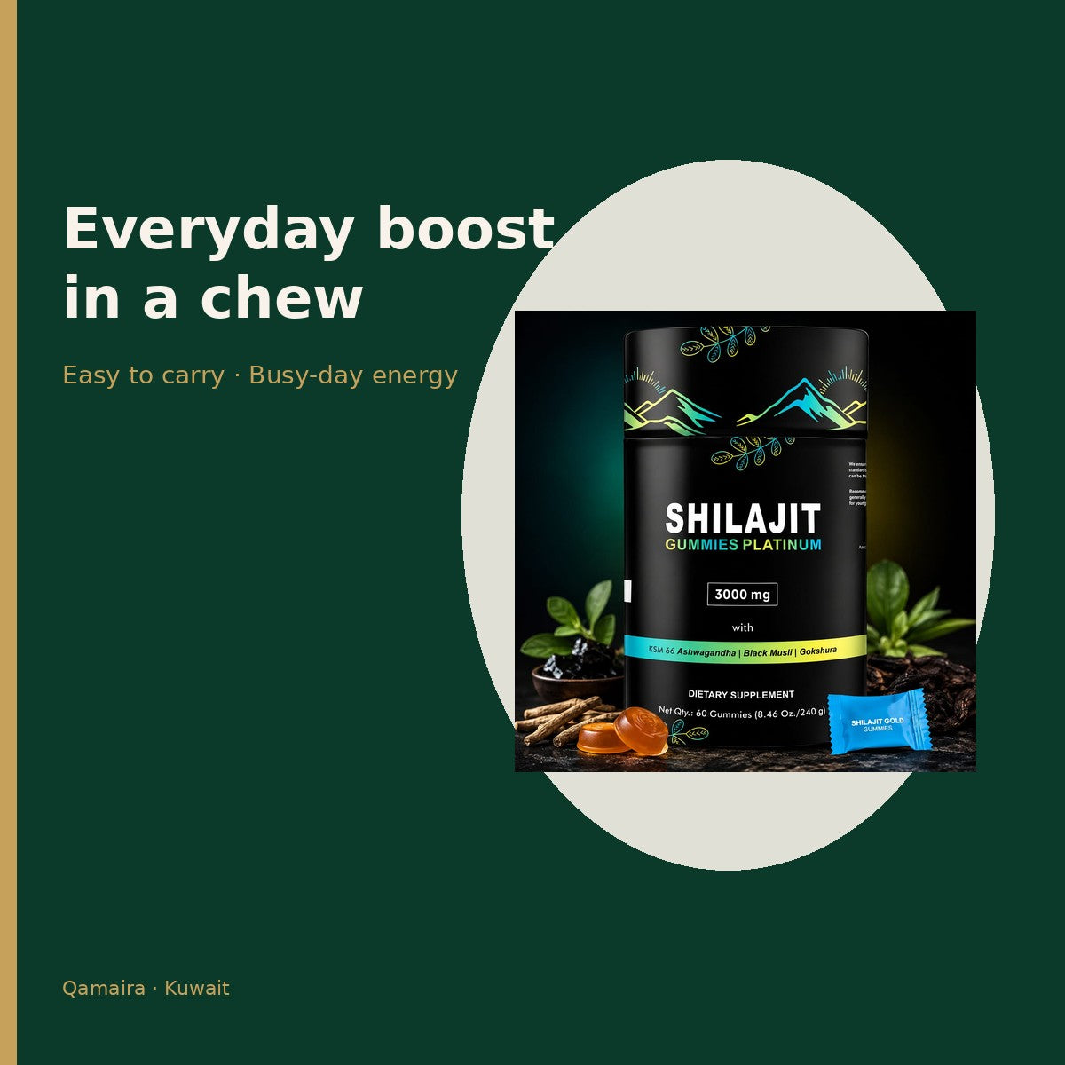 Shilajit Energy Gum — benefit