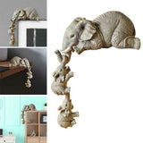 Resin Crafts Mother Love Elephant – front view