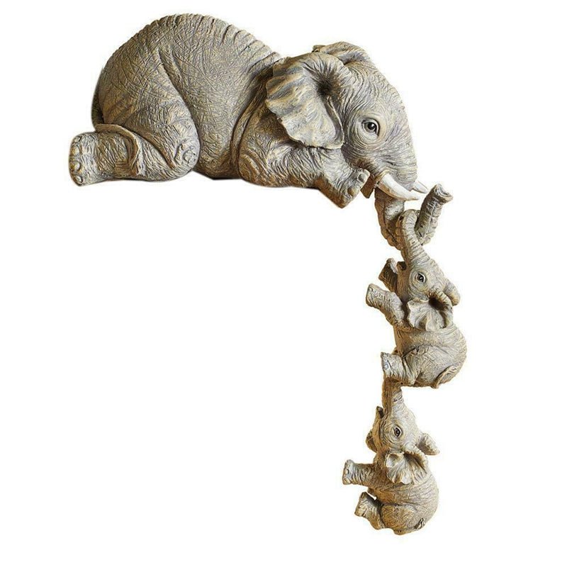 Resin Crafts Mother Love Elephant – main view