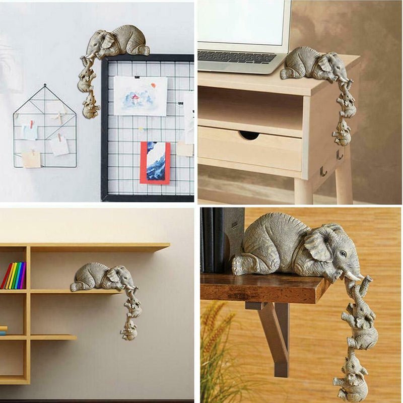 Resin Crafts Mother Love Elephant – details