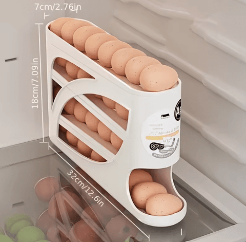 Rolling Egg Dispenser Rack – front view