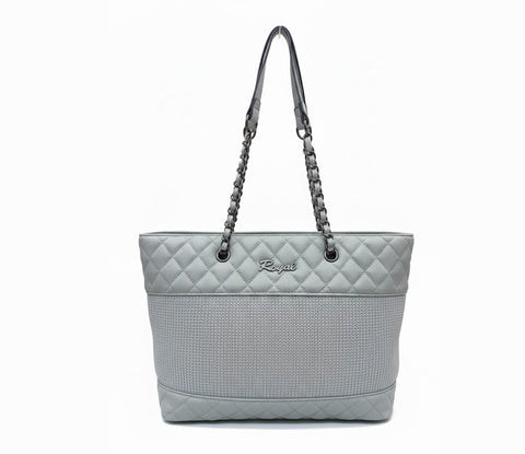 Royal Striped Tote Bag – front view
