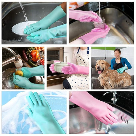 Silicone Cleaning Gloves – front view