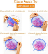 Silicone Stretch Lids With Bowl (Pack of 6) – details