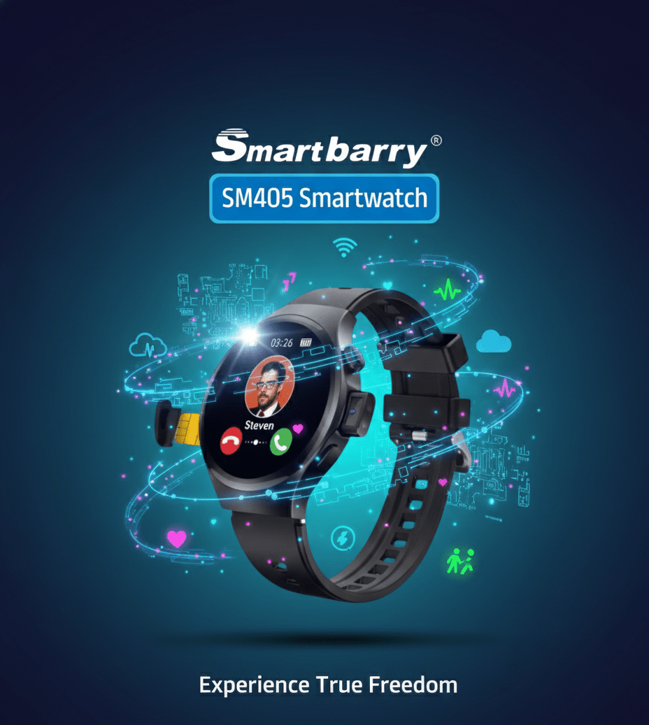 Smartbarry - SM405 Smart Calling Watch - front view | Qamaira UAE