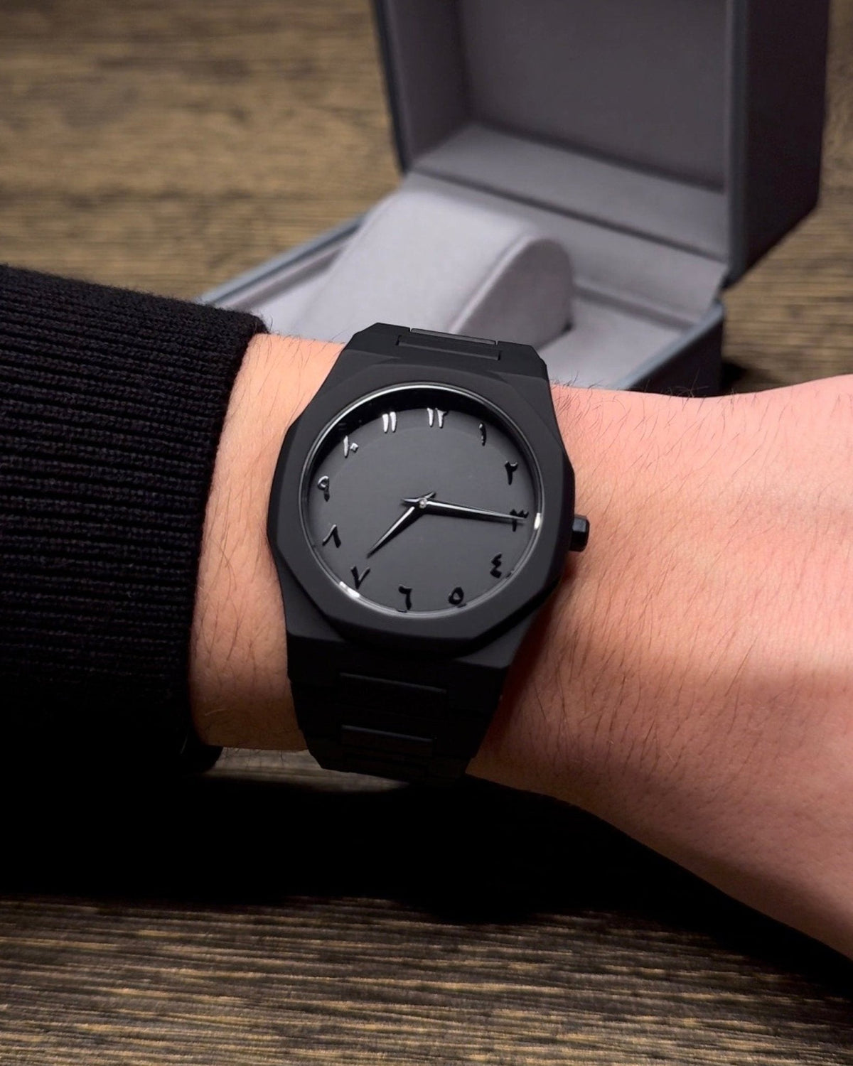 Stainless Steel Arabic Watch - in use | Qamaira UAE