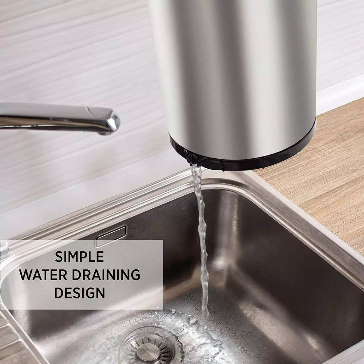 Stainless Steel Rotating Utensil Bucket