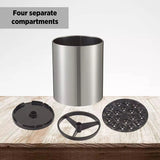 Stainless Steel Rotating Utensil Bucket – in use