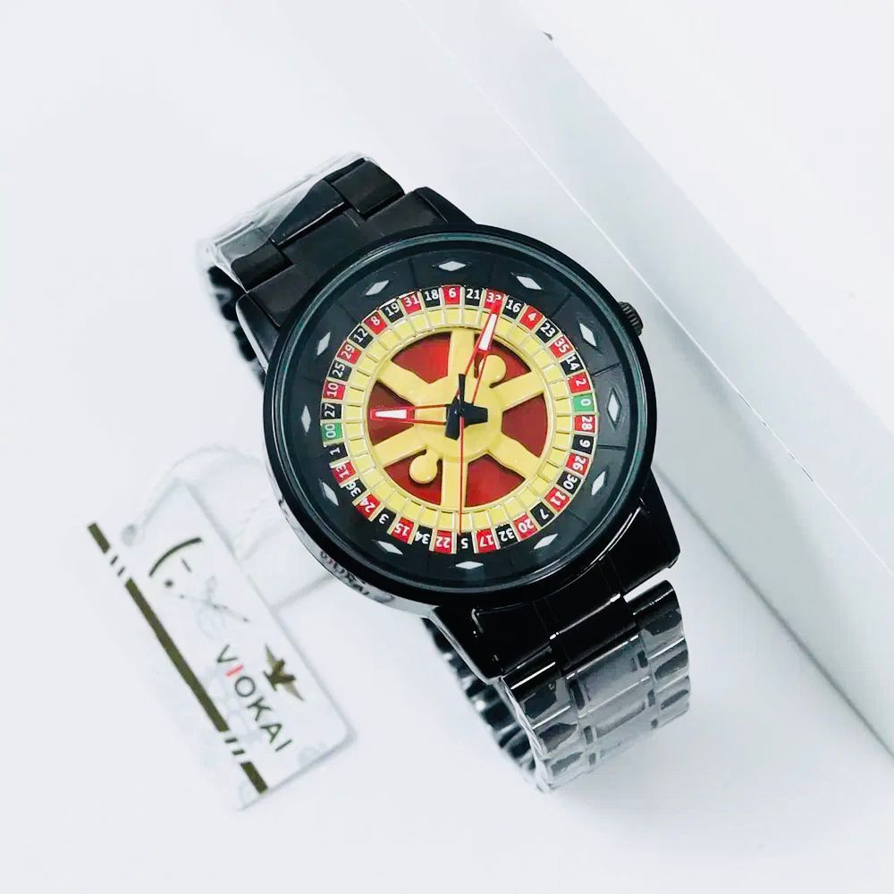Stylish Roulette Dial Wrist Watch - close-up | Qamaira UAE