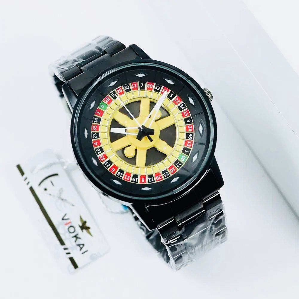 Stylish Roulette Dial Wrist Watch – details