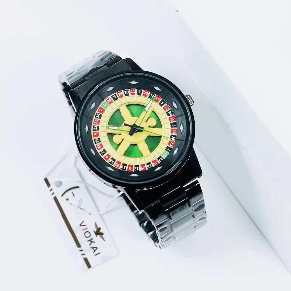 Stylish Roulette Dial Wrist Watch – in use