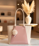 Two-Tone Elegant Tote Handbag – main view