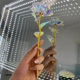 Valentine's Day Gift Gold Foil Rose Artificial Bouquet – details